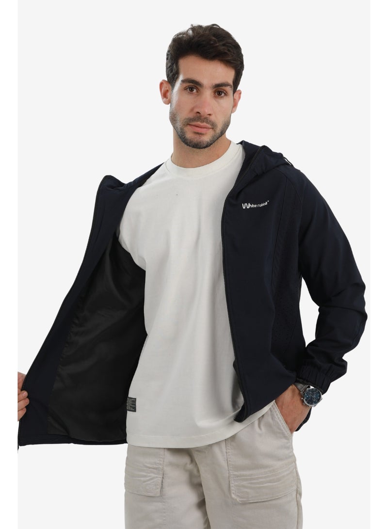 WHITE RABBIT Jacket soft with lining-Navy - Image 5